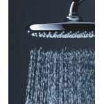 Верхний душ GROHE Tempesta 250, круглый (низ-хром, верх-белый) + Душевой кронштейн потолочный 142 мм, хром (26669000)