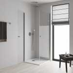 Верхний душ GROHE Tempesta 250, круглый (низ-хром, верх-белый) + Душевой кронштейн потолочный 142 мм, хром (26669000)