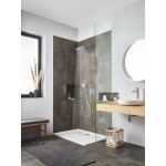 Верхний душ GROHE Tempesta 250 CUBE, квадратный + Душевой кронштейн 380 мм, хром 