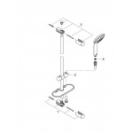 Душевой гарнитур GROHE Euphoria (ручной душ, штанга 600 мм, шланг 1500 мм), хром 