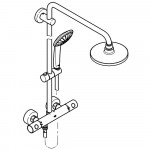 Душевая система с термостатом для настенного монтажа, GROHE Euphoria System 180, хром