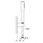 Душевой набор GROHE Euphoria Cosmopolitan (ручной душ, настенный держатель, шланг 1500 мм), хром 