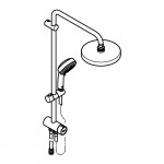 Душевая система Flex наружного монтажа с переключателем, GROHE Tempesta Cosmopolitan System 200, хром