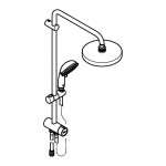 Душевая система Flex наружного монтажа с переключателем, GROHE New Tempesta Rustic System 200, хром