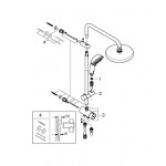 Душевая система Flex наружного монтажа с переключателем, GROHE New Tempesta Rustic System 200, хром