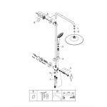 Душевая система с переключателем для настенного монтажа, GROHE Euphoria System 260, хром (27421002)