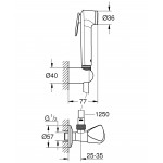 Набор для гигиенического душа GROHE Tempesta-F Trigger Spray 30 с угловым вентилем, хром 
