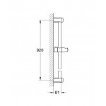 Душевая штанга, 900 мм, GROHE New Tempesta, хром