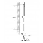 Душевой гарнитур GROHE Euphoria Cube (ручной душ, штанга 900 мм, шланг 1750 мм), хром 