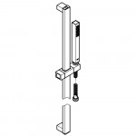 Душевой гарнитур GROHE Euphoria Cube+ (ручной душ, штанга 600 мм, шланг 1750 мм), хром 