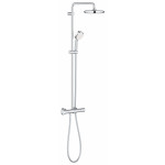 Душевая система с термостатом для настенного монтажа, GROHE Tempesta Cosmopolitan System 210, хром