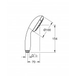 Ручной душ GROHE Tempesta New I, 9,5 л/мин, хром 