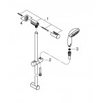 Душевой гарнитур с 1 режимом струи, GROHE Tempesta New, хром