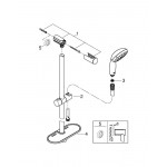 Душевой гарнитур GROHE Tempesta New с полочкой, душевая штанга 600 мм, хром (27926001)