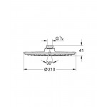 Верхний душ GROHE Rainshower Cosmopolitan 210, хром 