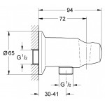 Подключение для душевого шланга GROHE Movario с держателем, хром 