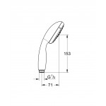 Ручной душ GROHE New Tempesta, 9,5 л/мин, хром 