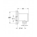 Подключение для душевого шланга GROHE Relexa, матовый хром 