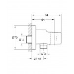 Подключение для душевого шланга, GROHE Relexa, с держателем, хром