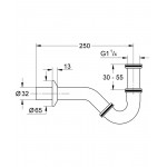 Сифон для биде GROHE 1 1/4″, хром 