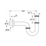 Сифон для раковины GROHE 1 1/4″, хром 