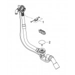 Наливной, сливной и переливной гарнитур GROHE Talentofill для анатомических ванн, встраиваемая часть