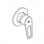 Смеситель для душа GROHE BauLoop скрытого монтажа, в комплекте с монтажной частью, хром 