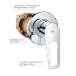 Смеситель для душа GROHE BauLoop скрытого монтажа, в комплекте с монтажной частью, хром 