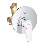 Смеситель для ванны GROHE BauFlow скрытого монтажа, в комплекте с монтажной частью, хром 