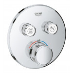 Внешняя часть термостата для ванны и душа GROHE Grohtherm SmartControl на 2 потребителя, круглая, хром 