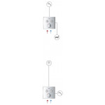 Внешняя часть термостата для ванны и душа GROHE Grohtherm SmartControl на 2 потребителя, круглая, хром 