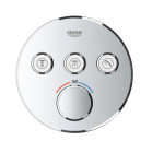 Внешняя часть термостата для ванны и душа GROHE Grohtherm SmartControl на 3 потребителя, круглая, хром 