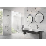 Внешняя часть термостата для ванны и душа GROHE Grohtherm SmartControl на 3 потребителя, круглая, темный графит матовый 