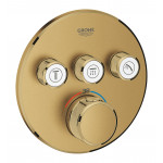 Внешняя часть термостата для ванны и душа GROHE Grohtherm SmartControl на 3 потребителя, круглая, холодный рассвет матовый 