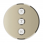 Внешняя часть переключателя потоков GROHE Grohtherm SmartControl на 3 положения, круглая, никель матовый 