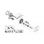 Внешняя часть термостата для душа GROHE Grohtherm SmartControl на 1 потребителя, квадратная, хром 