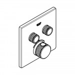 Внешняя часть термостата для ванны и душа GROHE Grohtherm SmartControl на 2 потребителя, квадратная, хром 