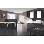 Внешняя часть термостата для ванны и душа GROHE Grohtherm SmartControl на 2 потребителя, квадратная, темный графит матовый 