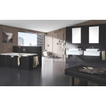 Внешняя часть термостата для ванны и душа GROHE Grohtherm SmartControl на 2 потребителя, квадратная, темный графит матовый 