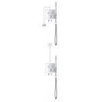 Внешняя часть термостата для ванны и душа GROHE Grohtherm SmartControl на 2 потребителя, квадратная, с держателем ручного душа, хром 