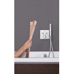 Внешняя часть термостата для ванны и душа GROHE Grohtherm SmartControl на 2 потребителя, квадратная, с держателем ручного душа, хром 