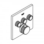 Внешняя часть термостата для ванны и душа GROHE Grohtherm SmartControl на 3 потребителя, квадратная, хром 