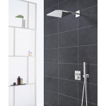 Внешняя часть термостата для ванны и душа GROHE Grohtherm SmartControl на 3 потребителя, квадратная, хром 