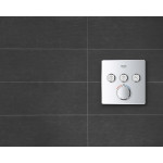 Внешняя часть термостата для ванны и душа GROHE Grohtherm SmartControl на 3 потребителя, квадратная, хром 