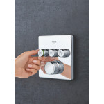 Внешняя часть термостата для ванны и душа GROHE Grohtherm SmartControl на 3 потребителя, квадратная, хром 