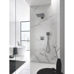 Внешняя часть термостата для ванны и душа GROHE Grohtherm SmartControl на 3 потребителя, квадратная, темный графит матовый 