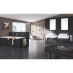 Внешняя часть термостата для ванны и душа GROHE Grohtherm SmartControl на 3 потребителя, квадратная, темный графит матовый 
