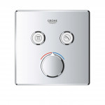 Внешняя часть смесителя для ванны и душа GROHE SmartControl квадратная, на 2 потребителя, хром 