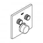 Внешняя часть смесителя для ванны и душа GROHE SmartControl квадратная, на 2 потребителя, хром 