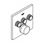 Внешняя часть смесителя для ванны и душа GROHE SmartControl квадратная, на 3 потребителя, хром 
